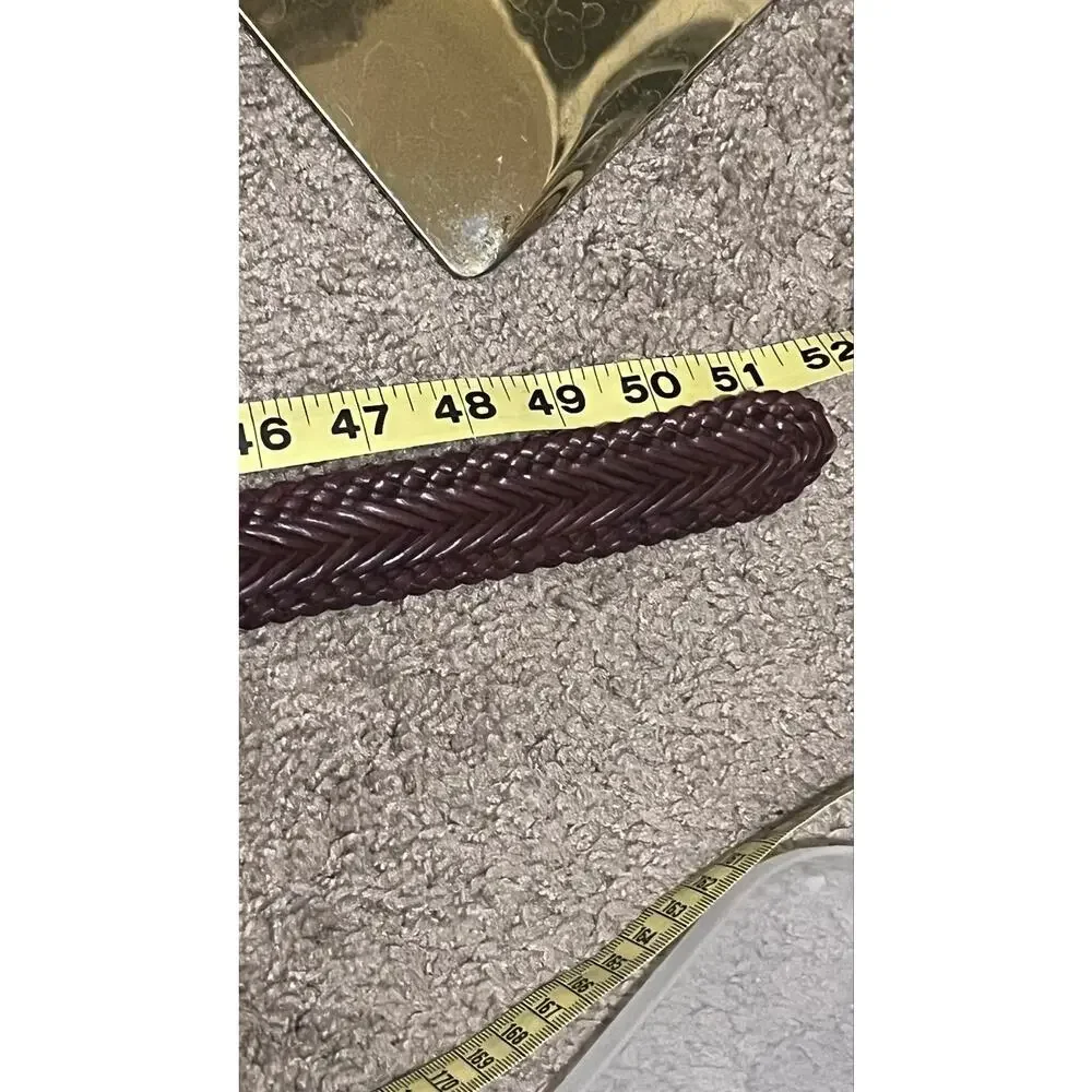 Vintage Talbots XXL Genuine Leather Belt Lot 3 Plus Size Made in Italy Braided